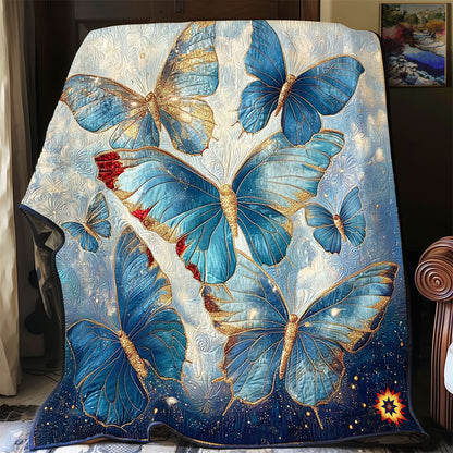 Blue Butterfly WY2711029CL Quilt