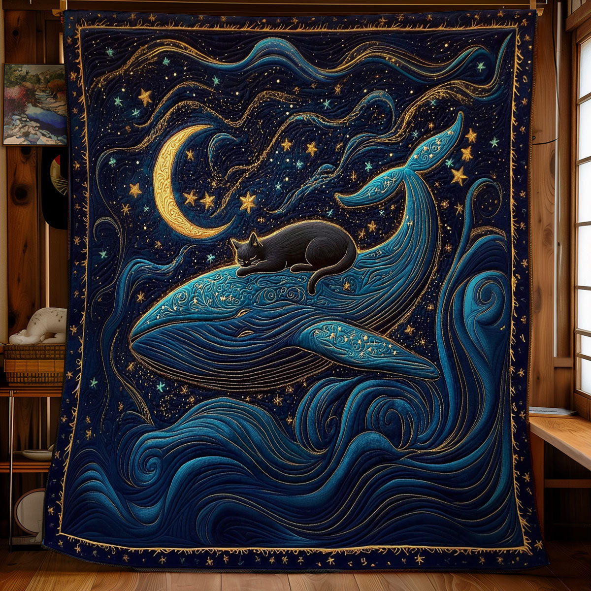 Whale And Cat WY0901065CL Quilt