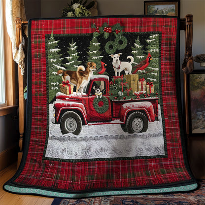 Chihuahua’s Red Truck Adventure WN1109030CL Quilt