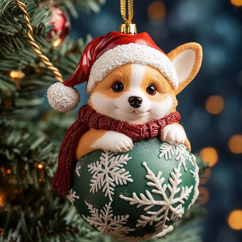 Sweet Corgi CP2210053CL Christmas Ornament