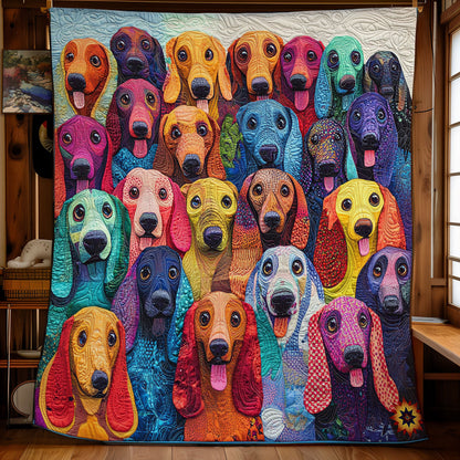 Colorful Dachshund WY0212004CL Quilt