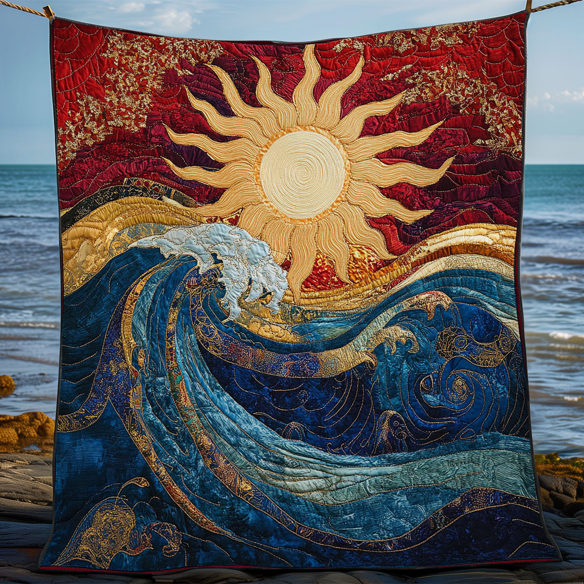 Vibrant Sun And Ocean WY1902097CL Quilt
