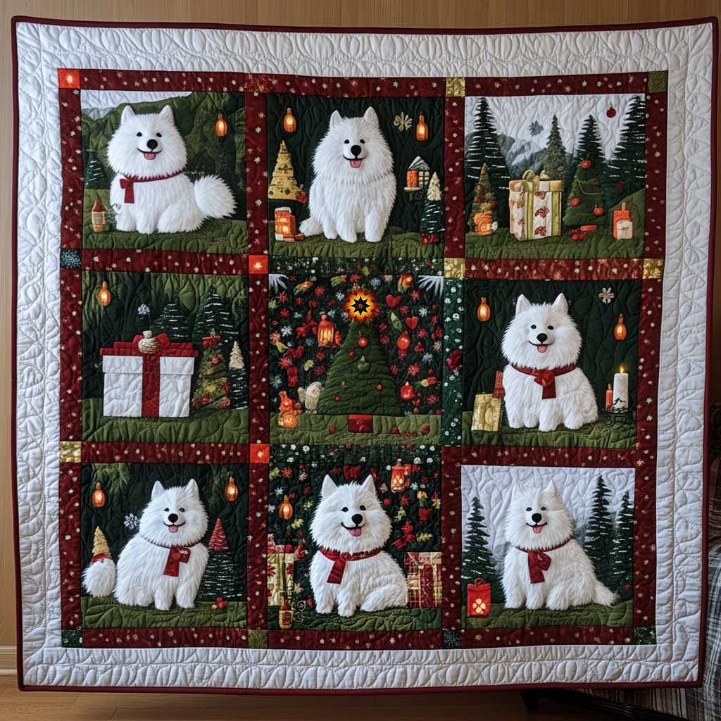 Christmas Gift Samoyed WP1311001CL Quilt