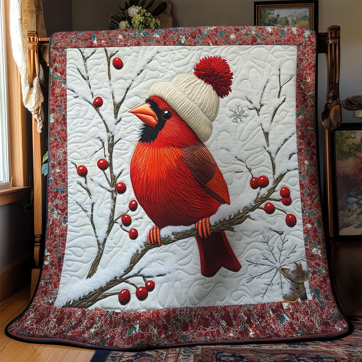 Winter Cardinal WN1712025CL Quilt