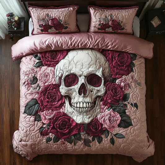 Rose Bloom Skull CW0110034CL Duvet Cover Set