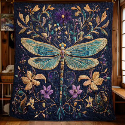 Dragonfly In Beautiful Garden WY2702058CL Quilt
