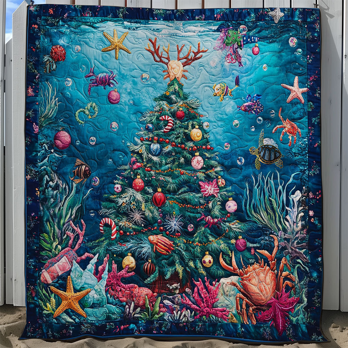 Ocean Christmas Tree WY2211032CL Quilt