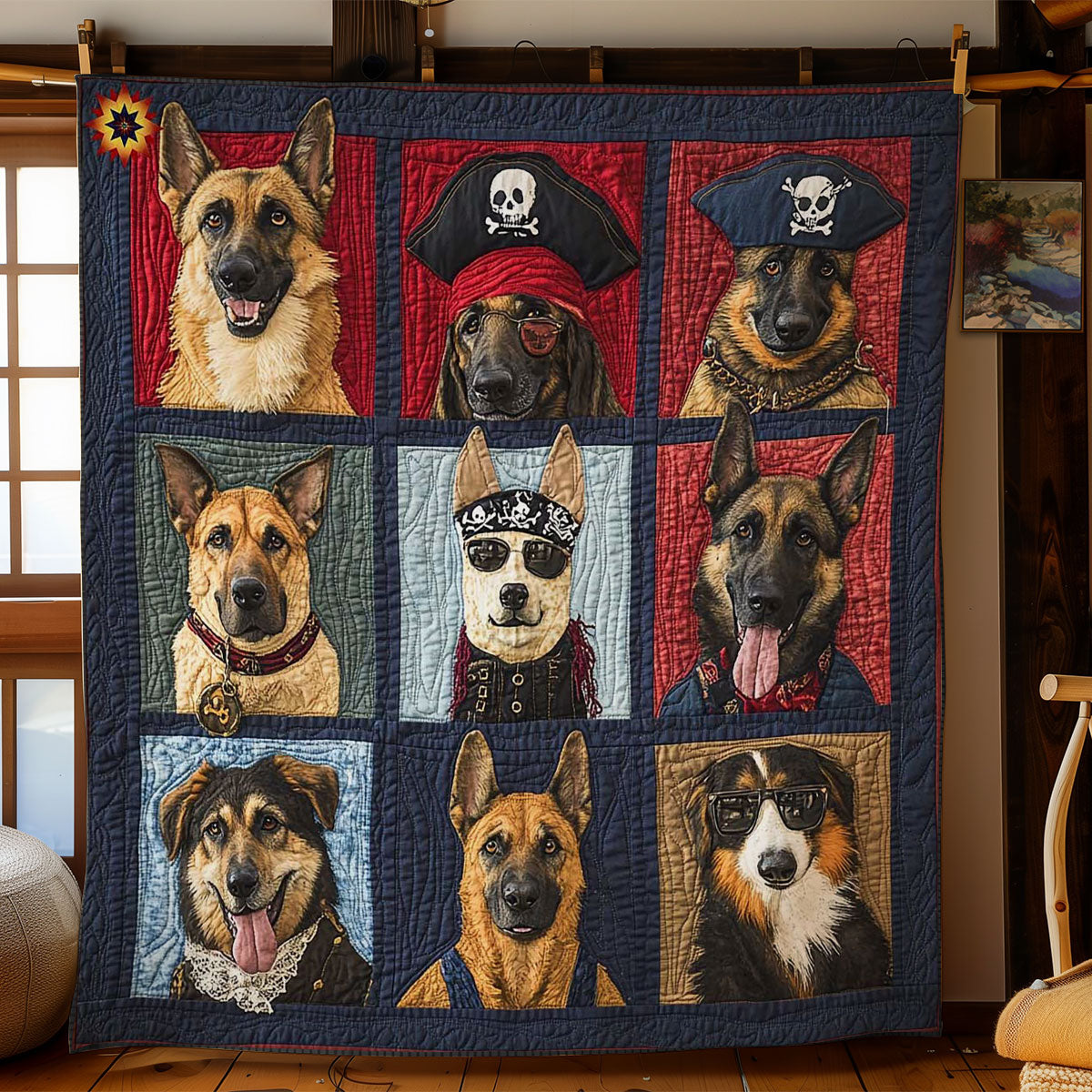 German Shepherd Buccaneers WN0811047CL Quilt