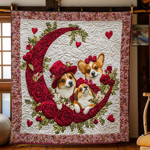 Lunar Love Corgi WN0201008CL Quilt