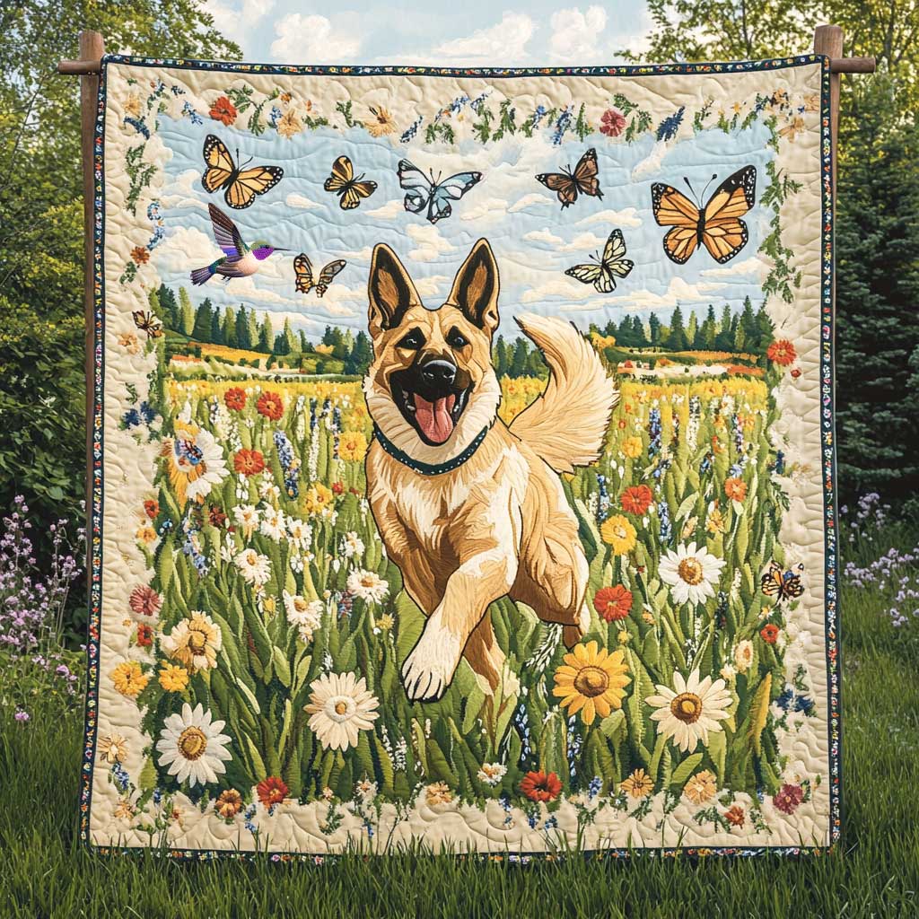 German Shepherd Daisy Delight WN0410038CL Quilt