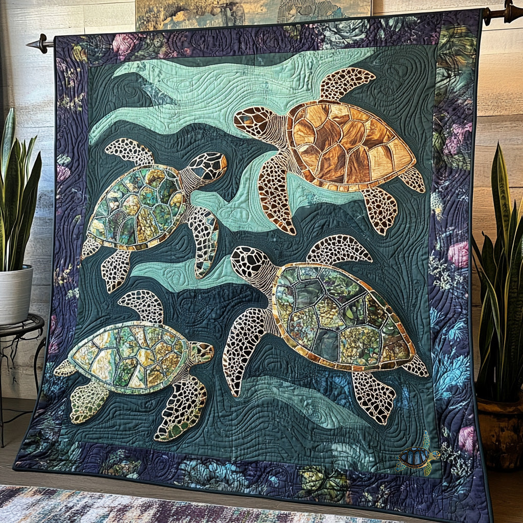 Turtle Ocean Is Calling WU2810007CL Quilt