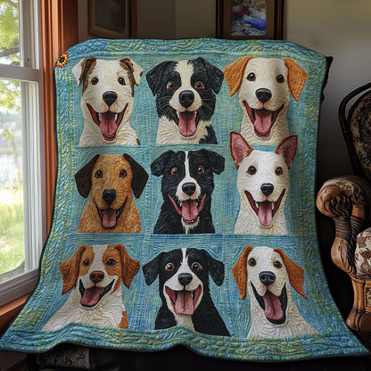 Happy Portrait Dog WY1311007CL Quilt