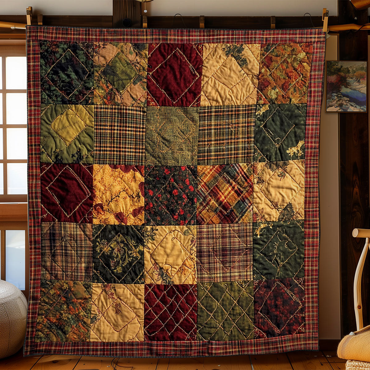 Square Cushion WY1502071CL Quilt