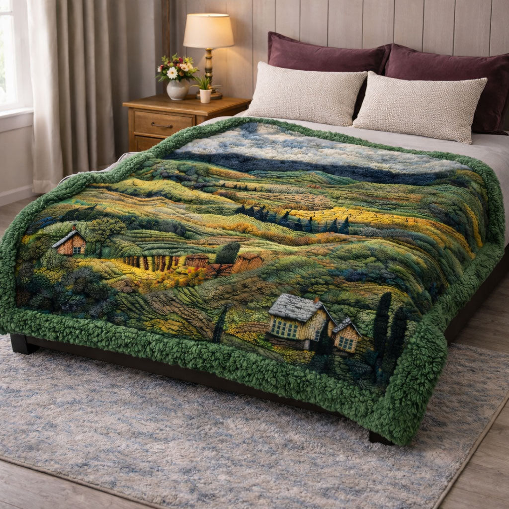 Peaceful Valley Farm KL2701010CL Faux Fur Throw Blanket