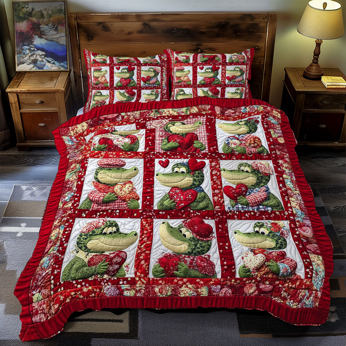 Valentine Crocodile WY1701115CL Duvet Cover Set