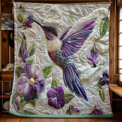 Purple Hummingbird WN1209040CL Quilt