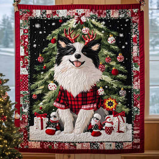 Festive Border Collie WN2510067CL Quilt