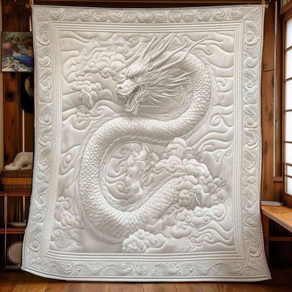 White Dragon In Cloud WY0202083CL Quilt