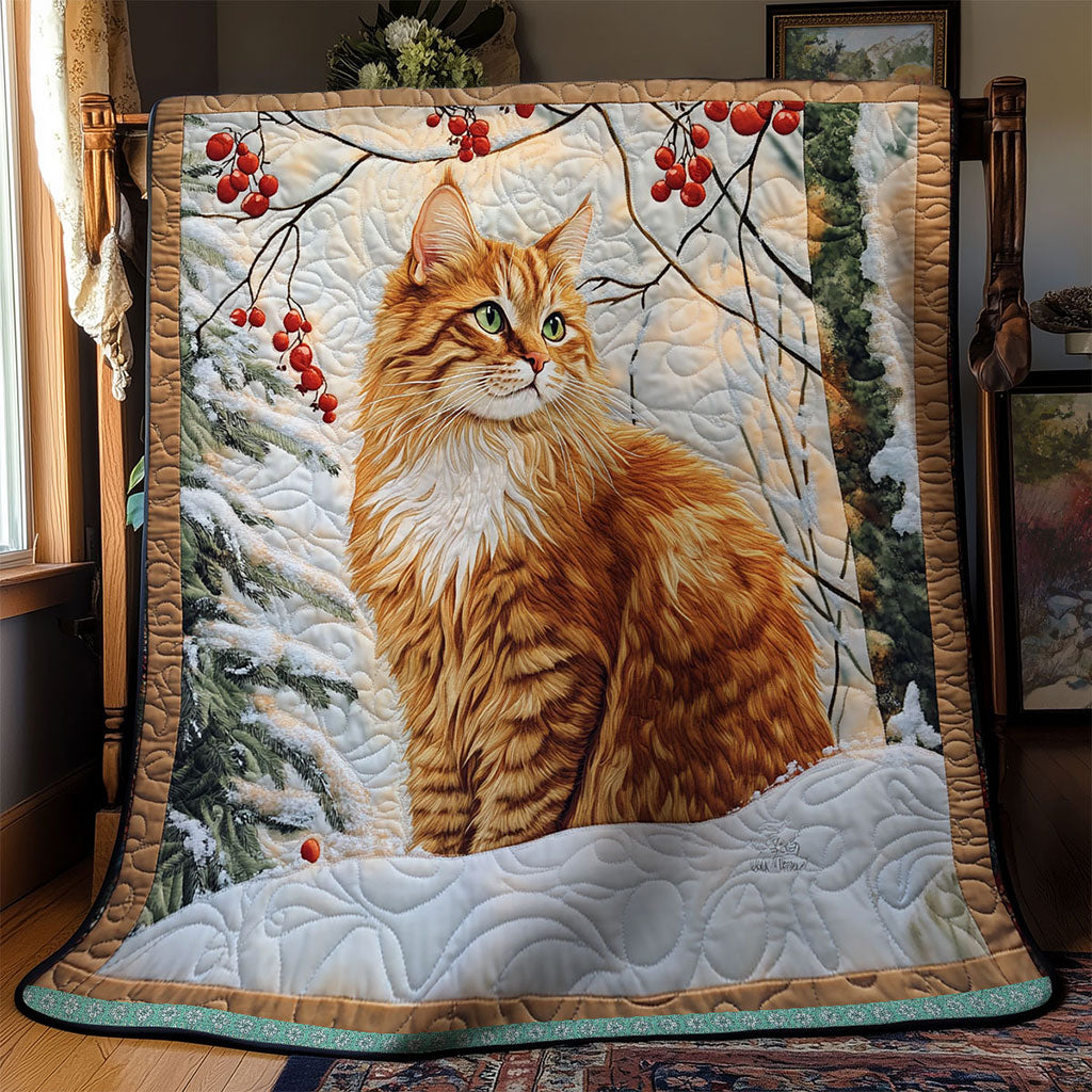 Orange Tabby Cat WT2402027CL Quilt