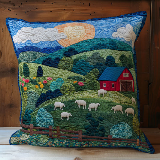 Peaceful Sheep Farm WY0602121CL Quilt Pillow Case