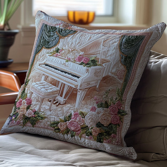Rose White Piano WY2501063CL Quilt Pillow Case