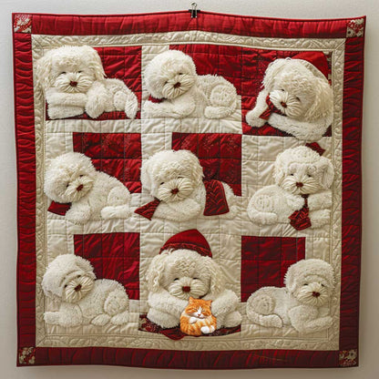 Fluffy Bichon Frise Comfort WN1110036CL Quilt