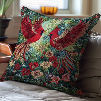 Couple Cardinal In Forest WY1612139CL Quilt Pillow Case