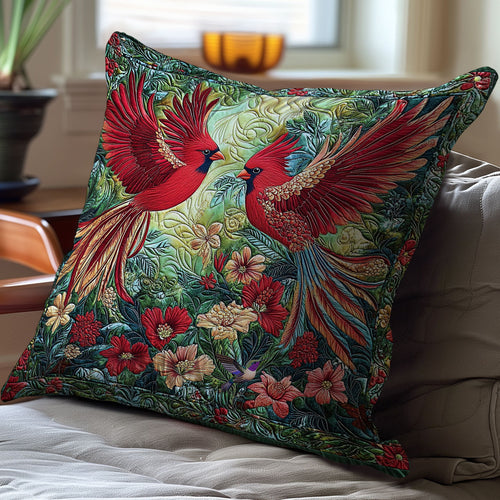 Couple Cardinal In Forest WY1612139CL Quilt Pillow Case