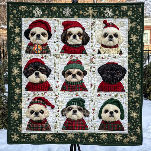 Shih Tzu Snow Snuggles WN0710035CL Quilt