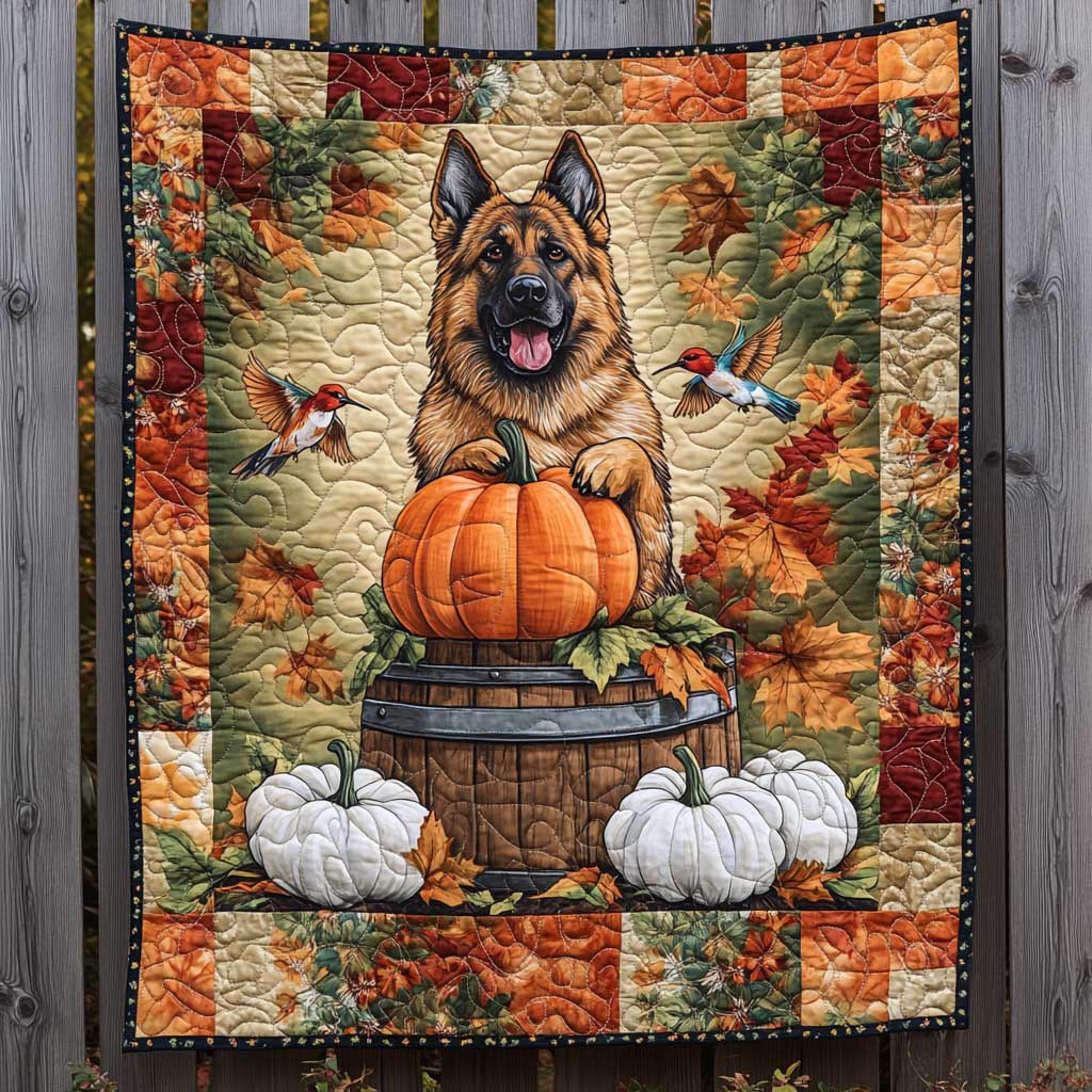German Shepherd Pumpkin Patch WN2709097CL Quilt