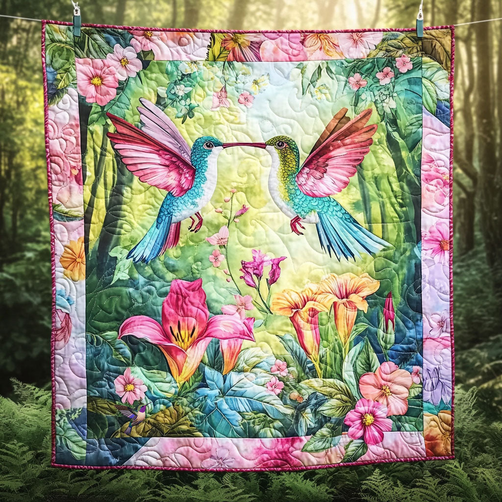Hummingbird Flower WT2110006CL Quilt