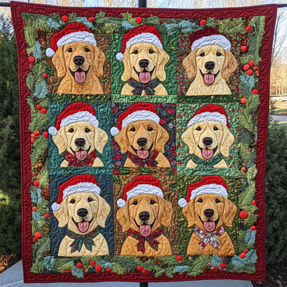 Golden Retriever Santa Claus XR2809004CL Quilt