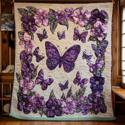 Purple Butterfly WX0512031CL Quilt
