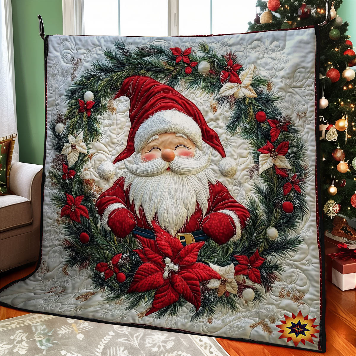 Santa Gnome WY05212073CL Quilt