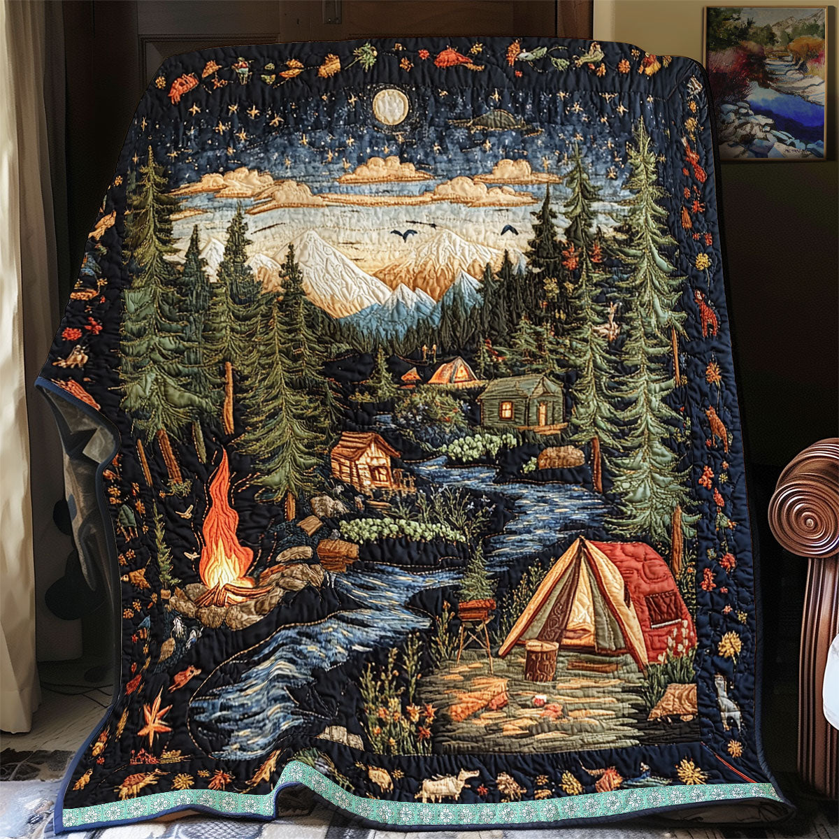 Camping In Forest WX2312009CL Quilt