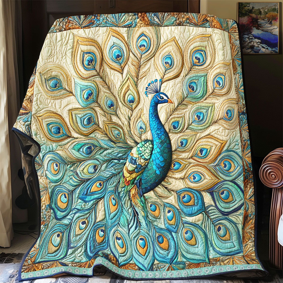 Golden Tail Peacock WX2312030CL Quilt