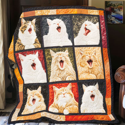 Cat Yawning WP0708006CL Quilt