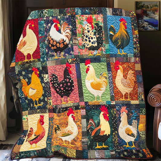 Patchwork Chicken Collection WP0708022CL Quilt