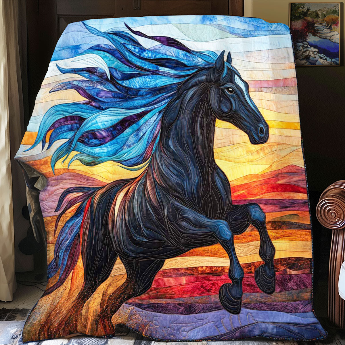 Running Horse Sunset WP0708025CL Quilt