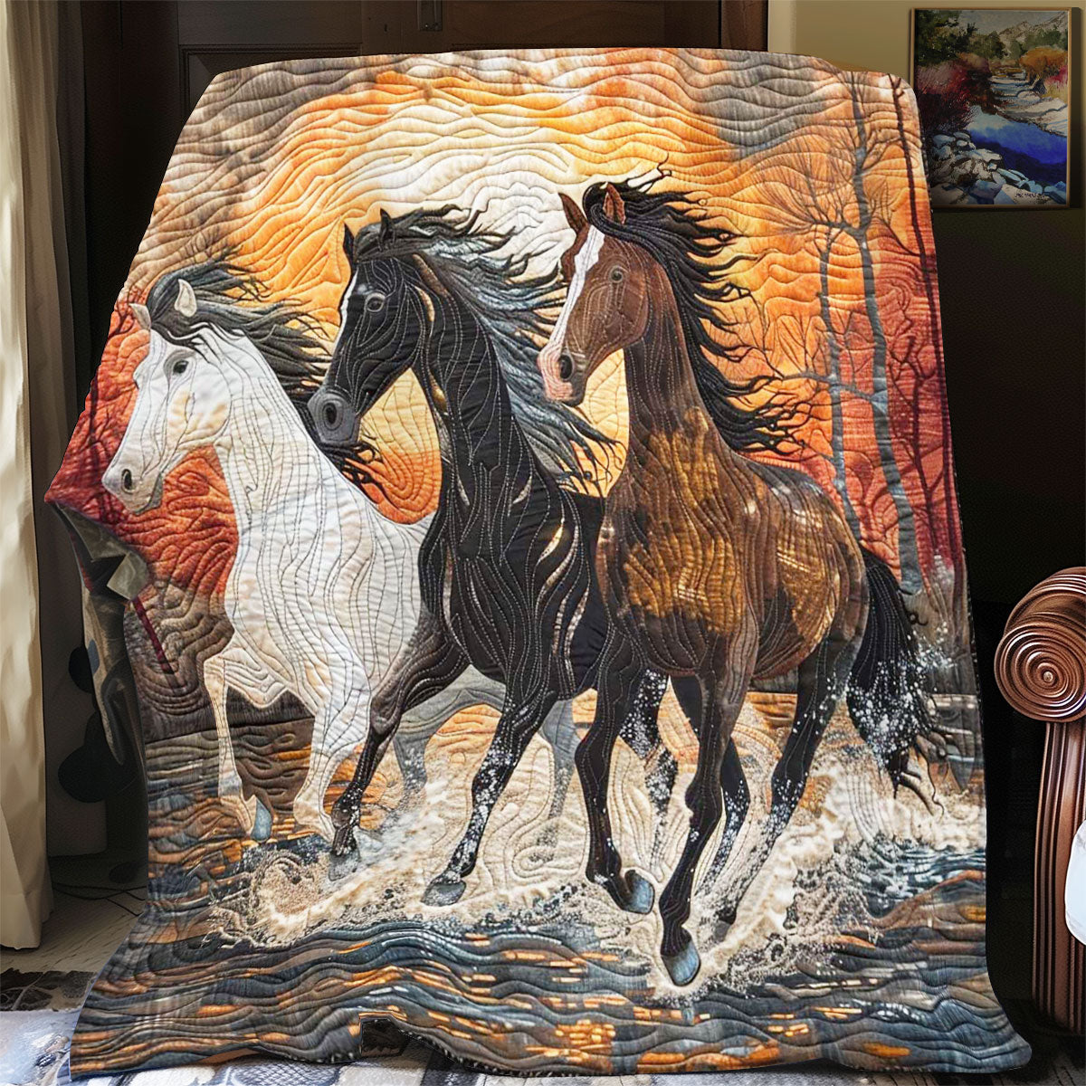 Running Horse Sunset WP1008019CL Quilt