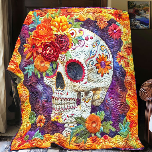 Sugar Skull Marigold WP1008024CL Quilt