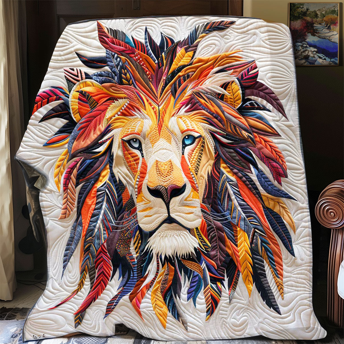 Tribal Lion Symbol WP1008028CL Quilt