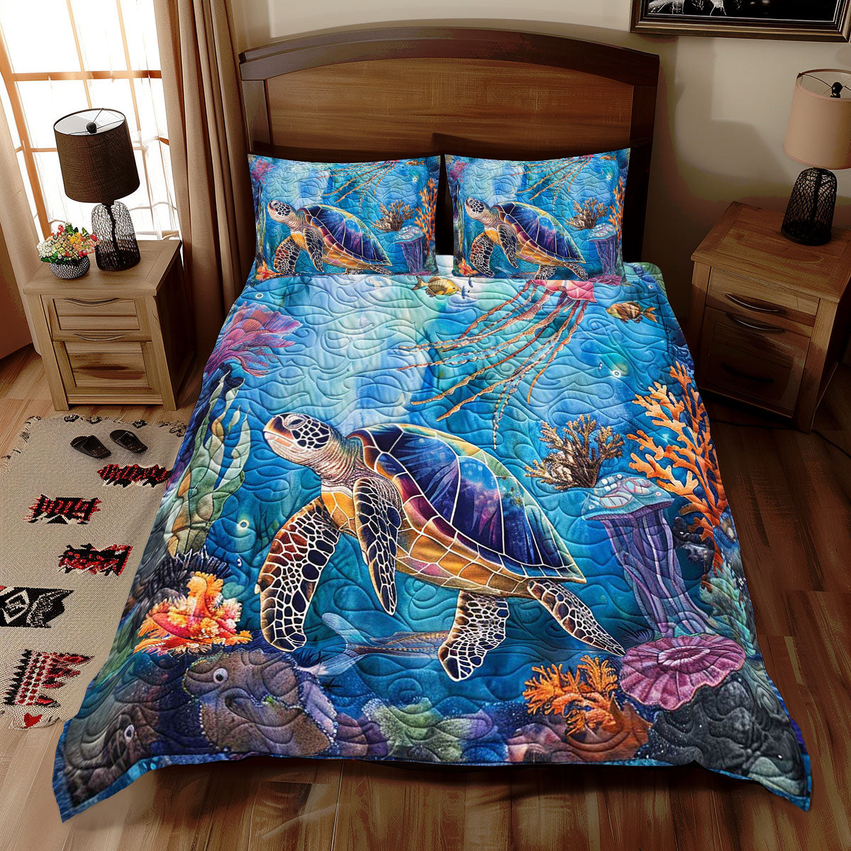 Jellyfish Turtle Coral WP0909058CL Duvet Cover Set