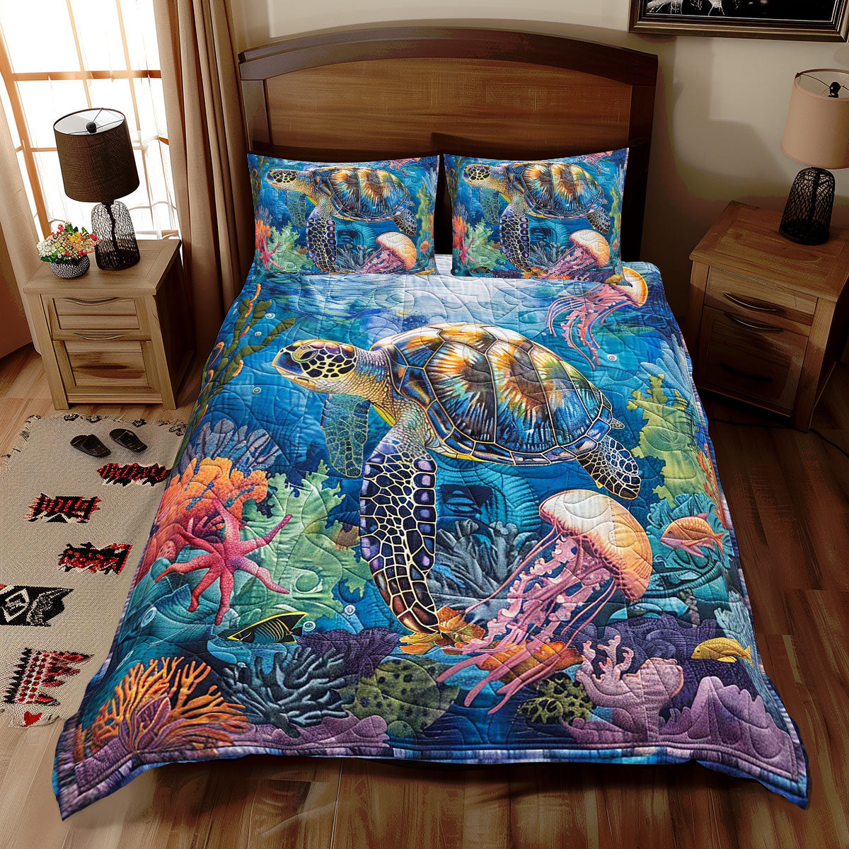 Turtle Jellyfish WP0909059CL Duvet Cover Set