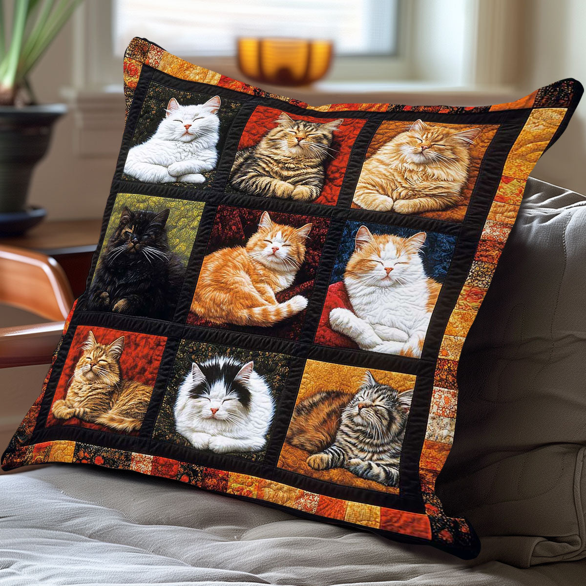 Collection Chilling Cat WP0708007CL Quilt Pillow Case