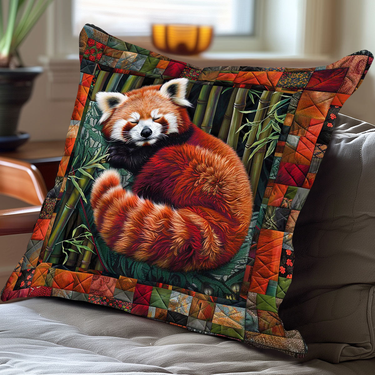 Fluffy Red Panda WP2208013CL Quilt Pillow Case