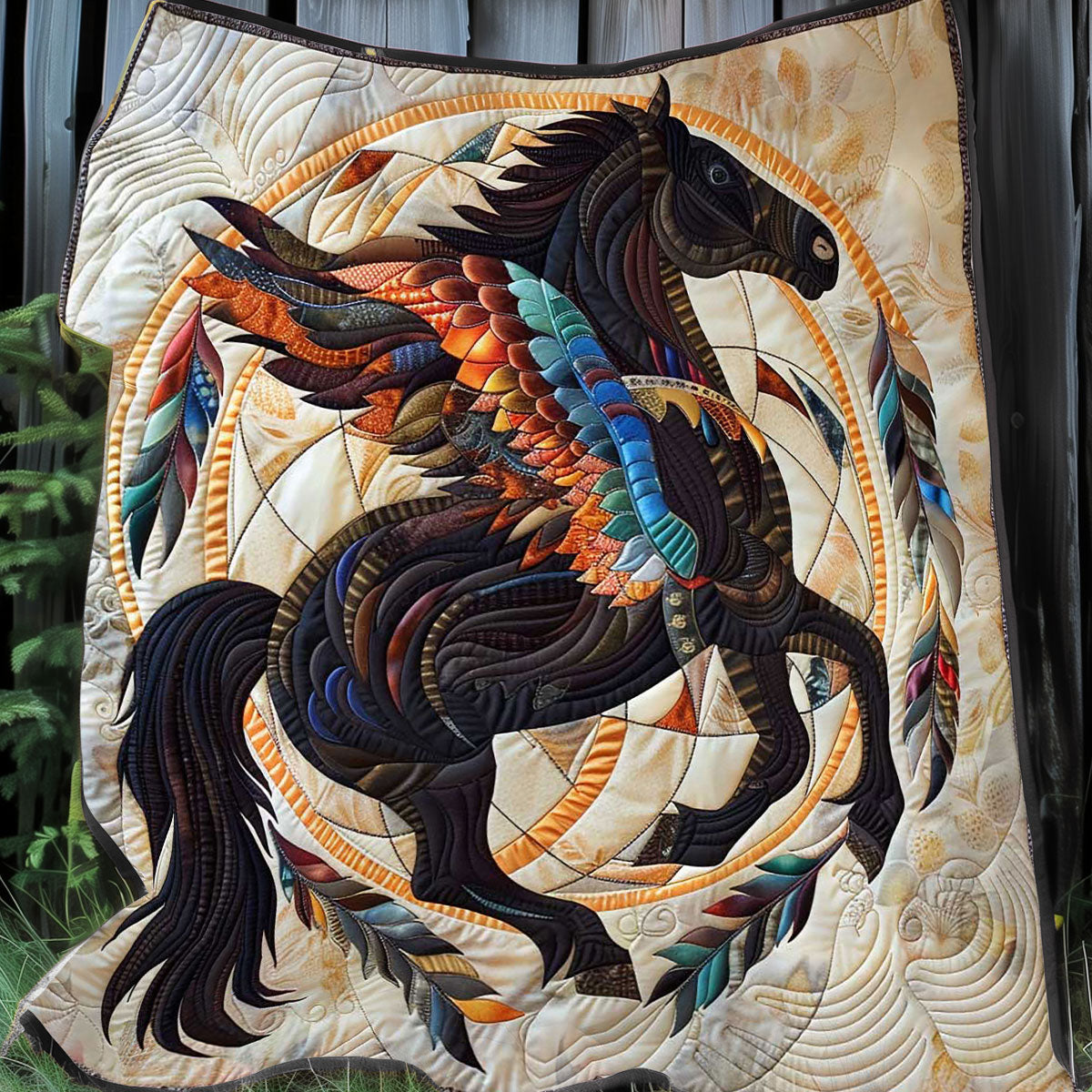 Flying Black Horse WP0708019CL Quilt