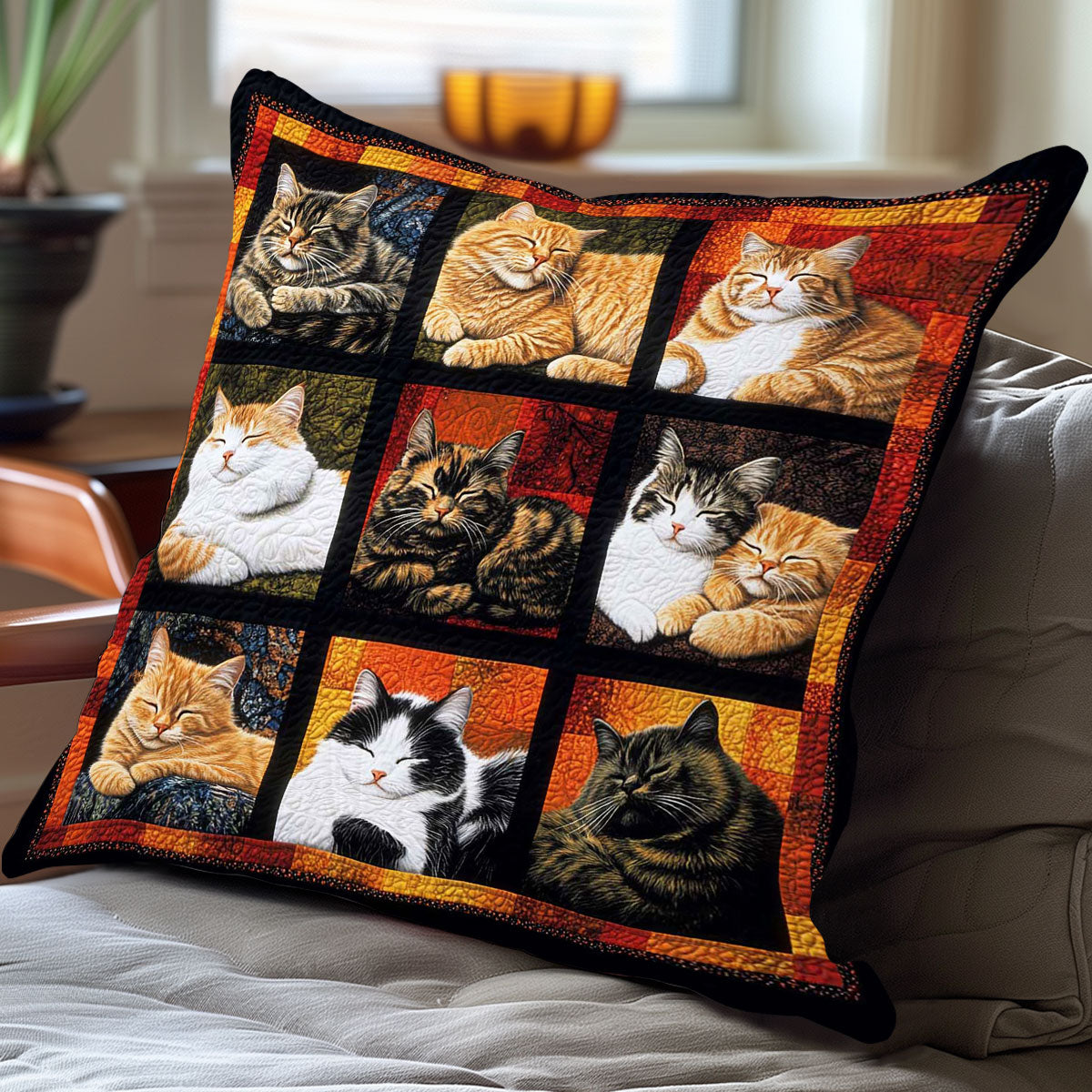 Lying Cat WP0708020CL Quilt Pillow Case