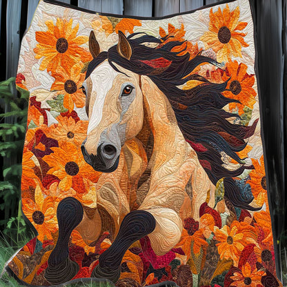 Marigolds Petals Horse WP0708021CL Quilt