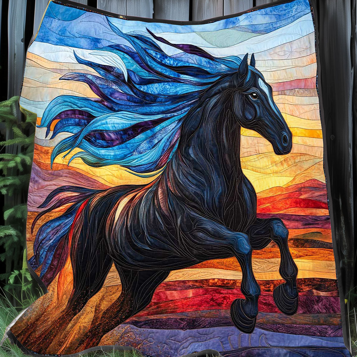 Running Horse Sunset WP0708025CL Quilt